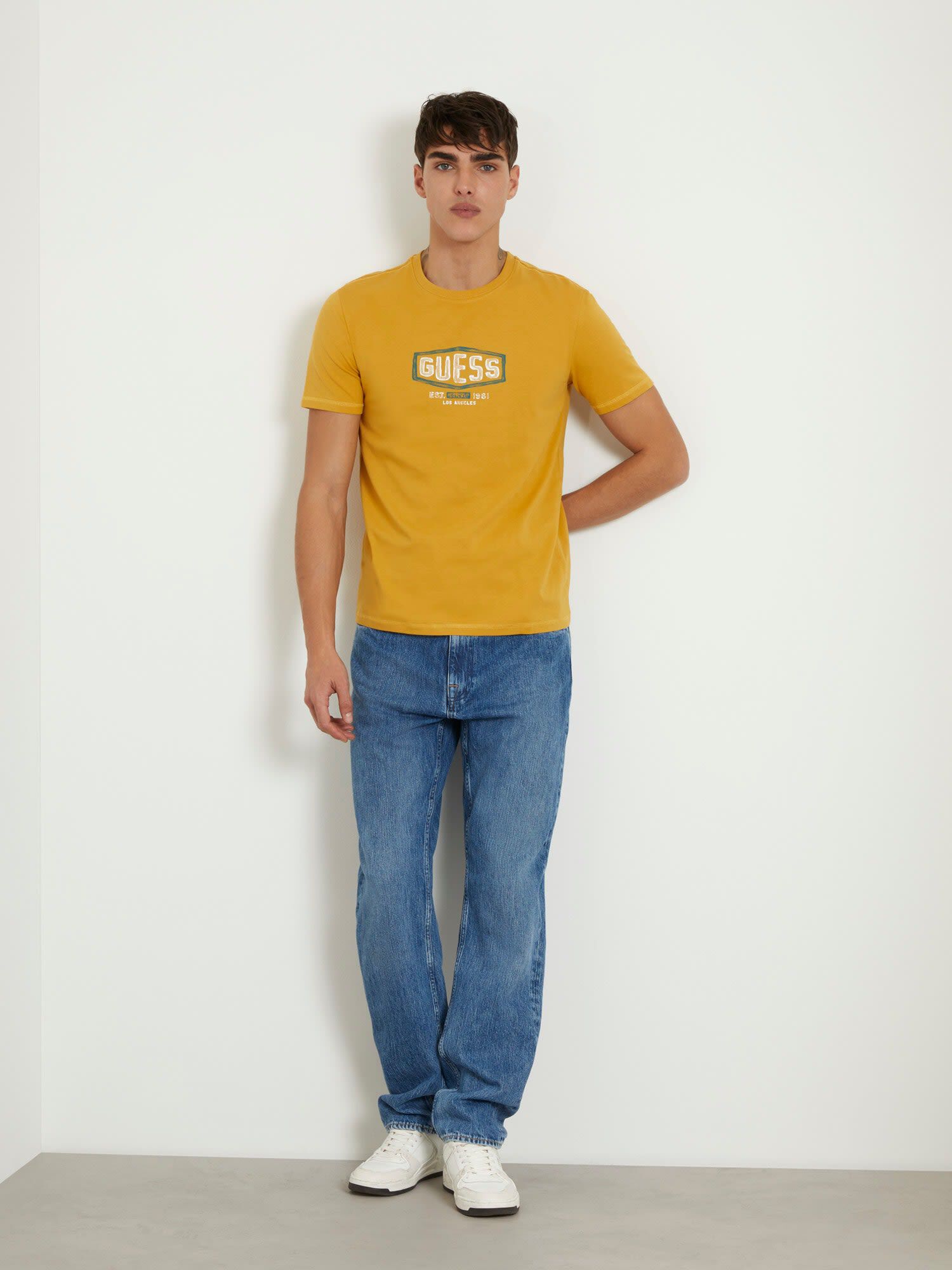 Shop GUESS Online Front Logo Stretch T Shirt