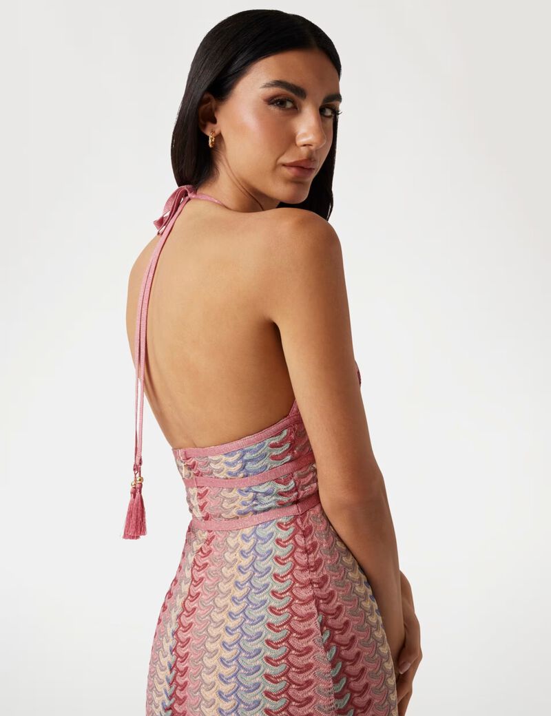 Knit bodycon long dress