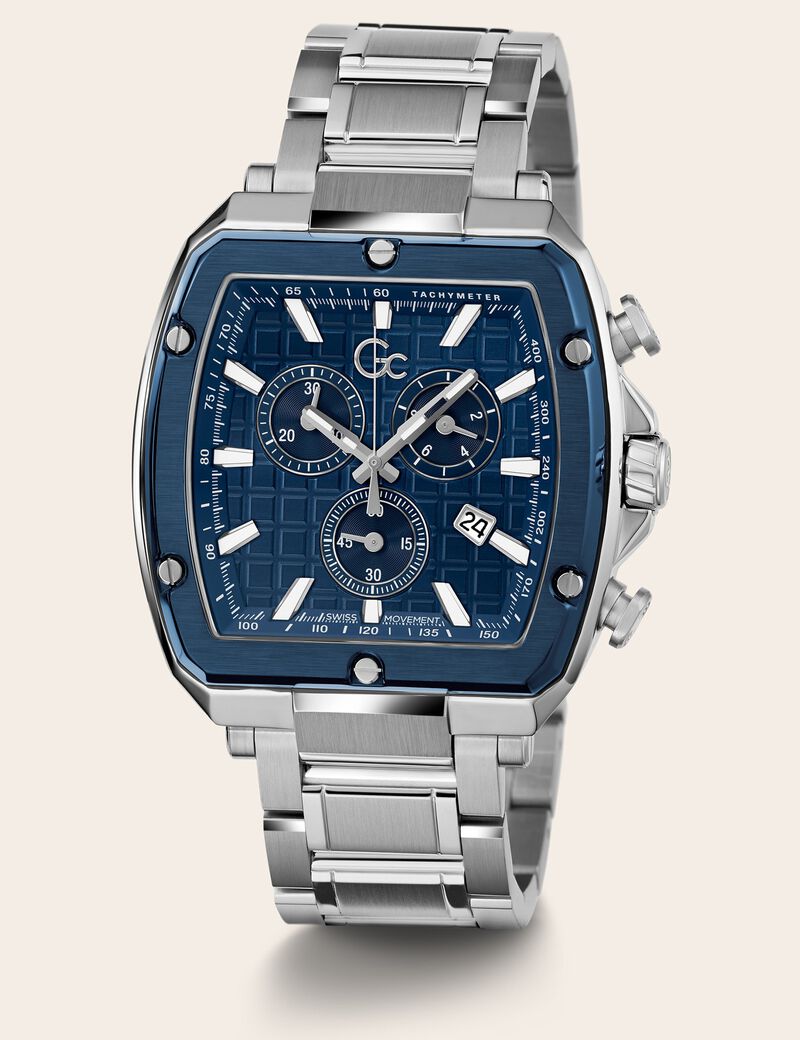 GC steel chronograph watch