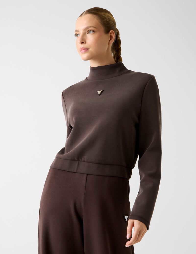 High neck sweatshirt