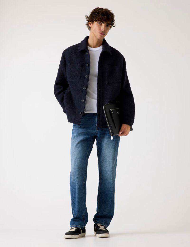 Wool-blend overshirt