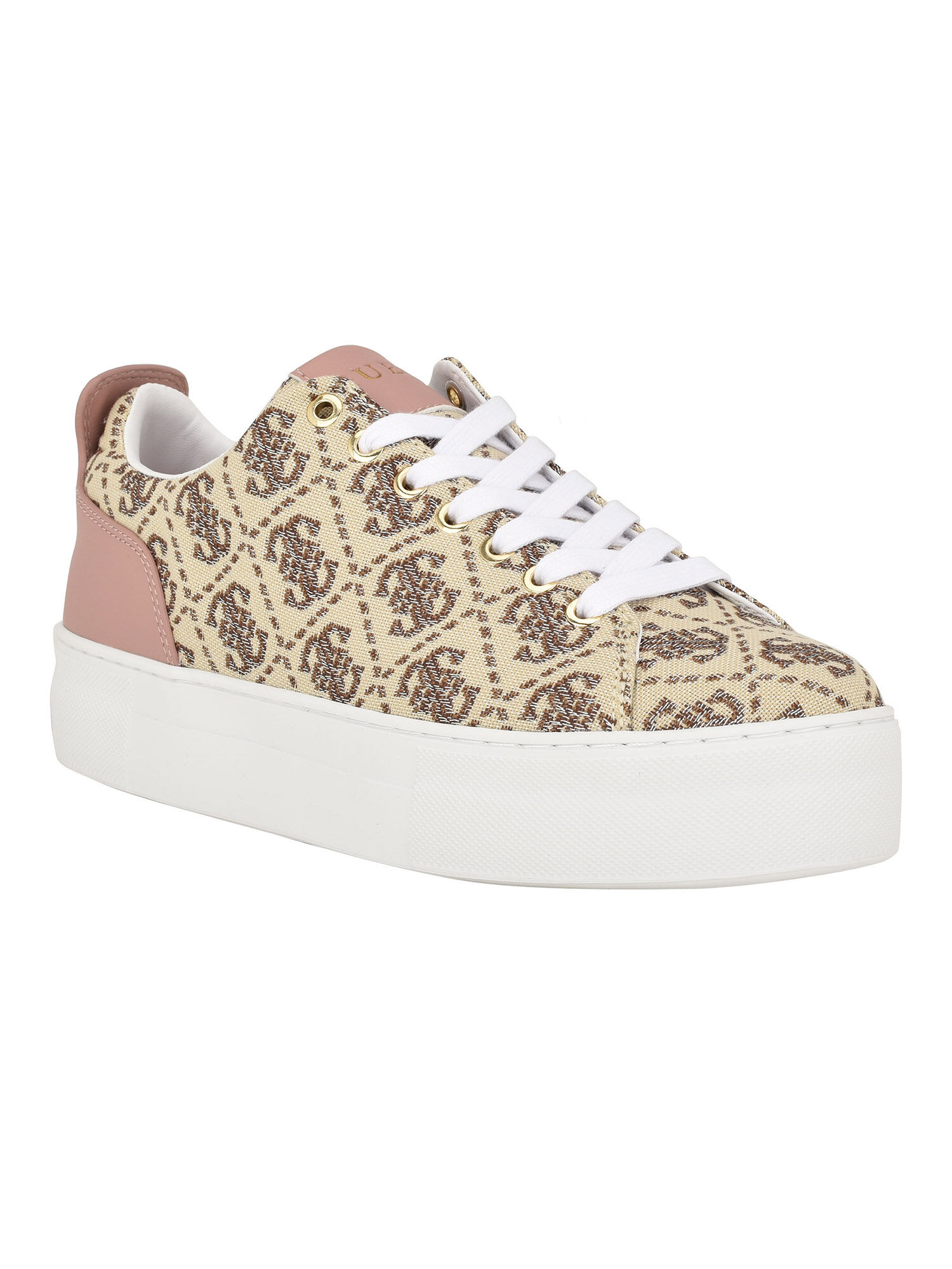 Shop GUESS Online Giaa Logo Print Low Top Sneakers