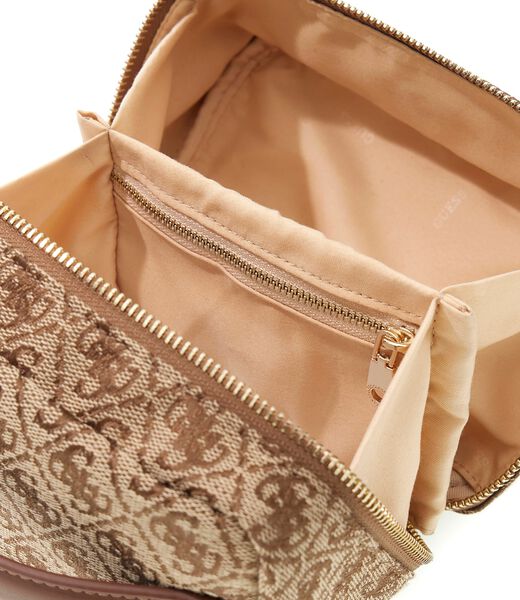 Jacquadr handle beauty bag