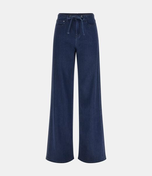 Wide-leg lyocell jeans