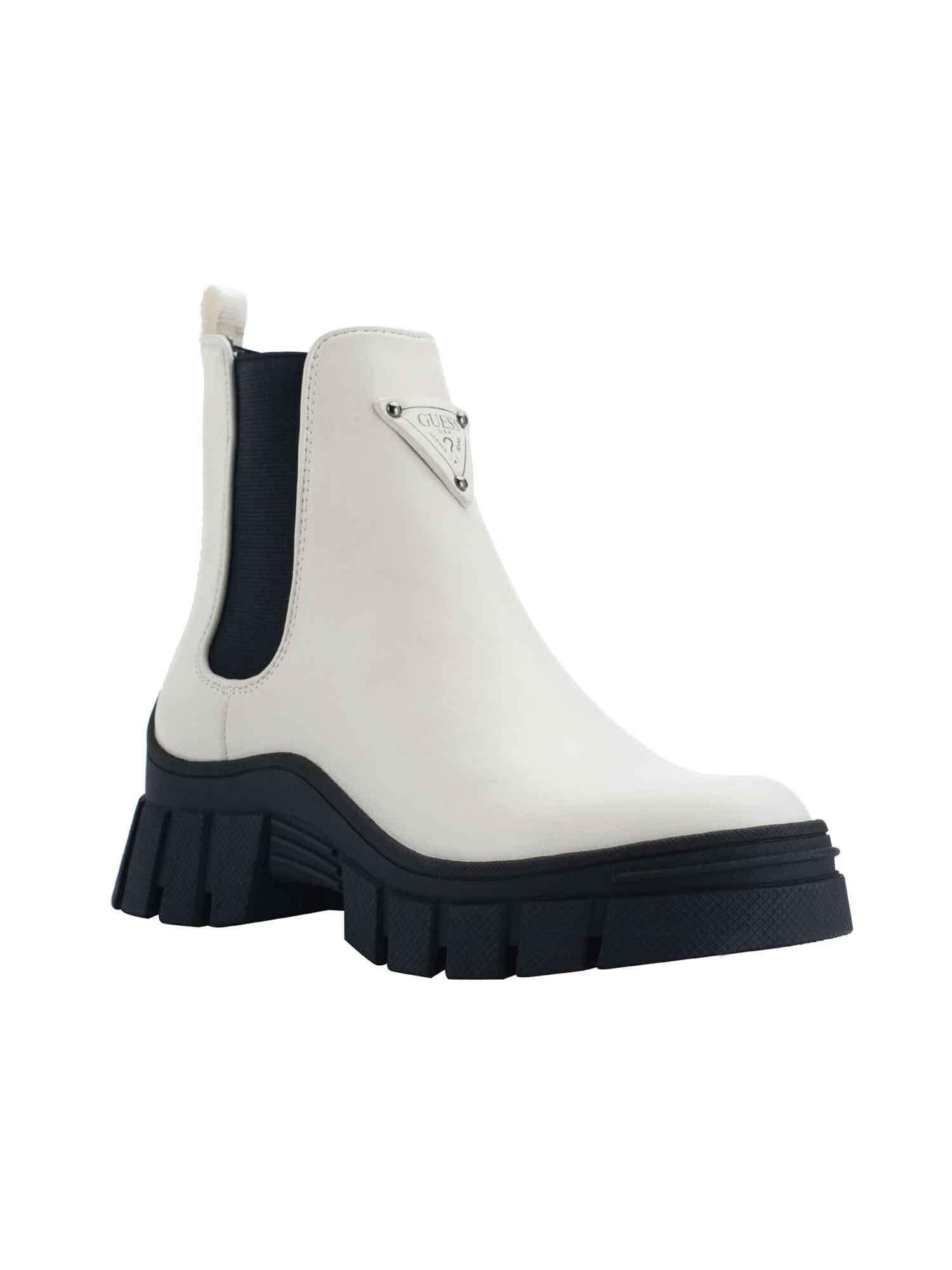 Guess white ankle boots top