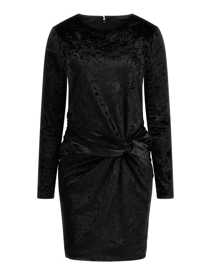 Guess black velvet dress hotsell
