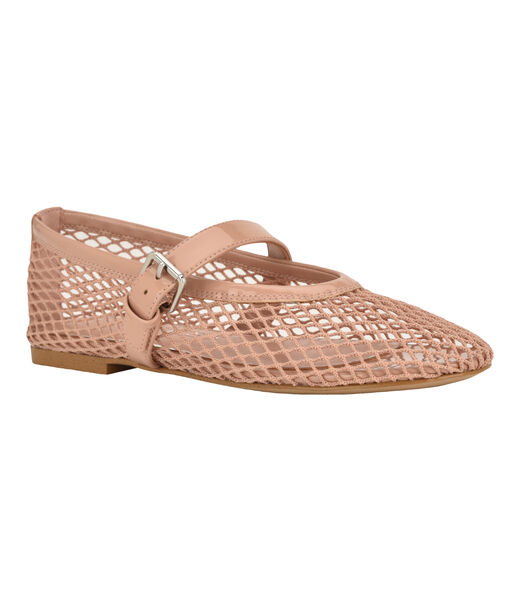 Paxey Mesh MaryJane Flat with Hook and Loop Closure