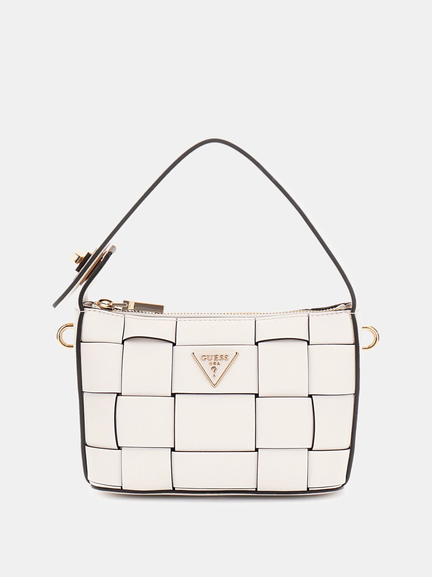 Guess■ MAYLEE 格子 ミニ ホーボーバッグ White Shop GUESS Online Maylee Woven Mini Hobo Bag