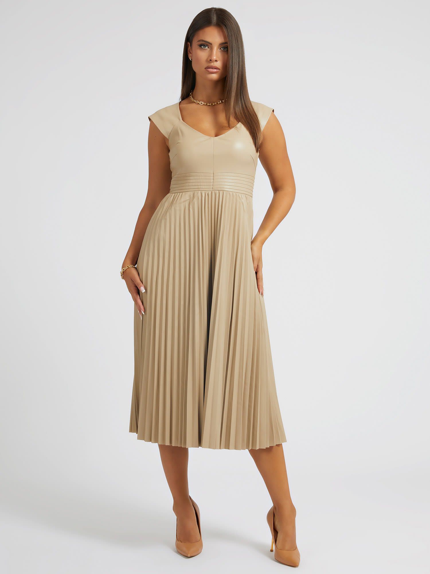 Guess cheap pleated dress