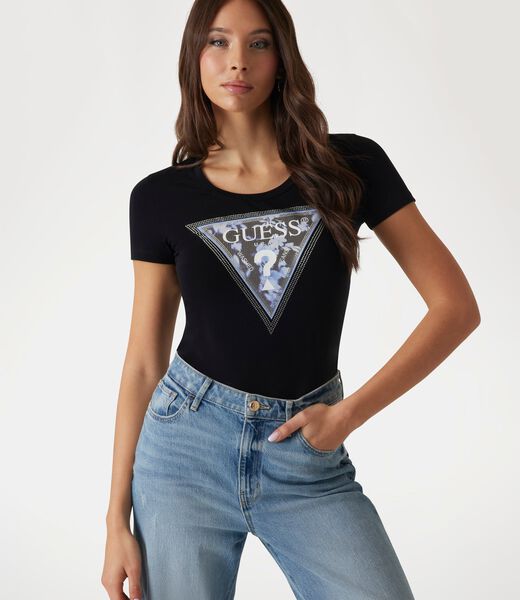 Floral triangle logo t-shirt