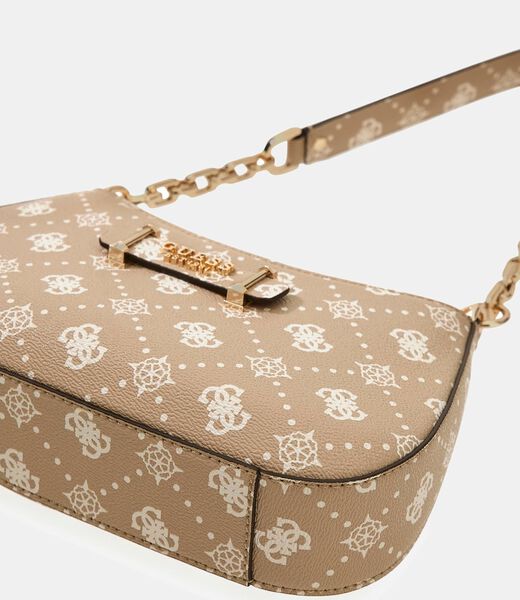 CARRIE LOGO TOP ZIP SHOULDER BAG