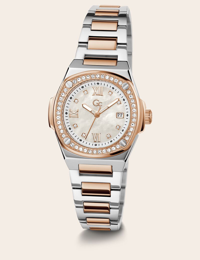 GC steel watch with date function