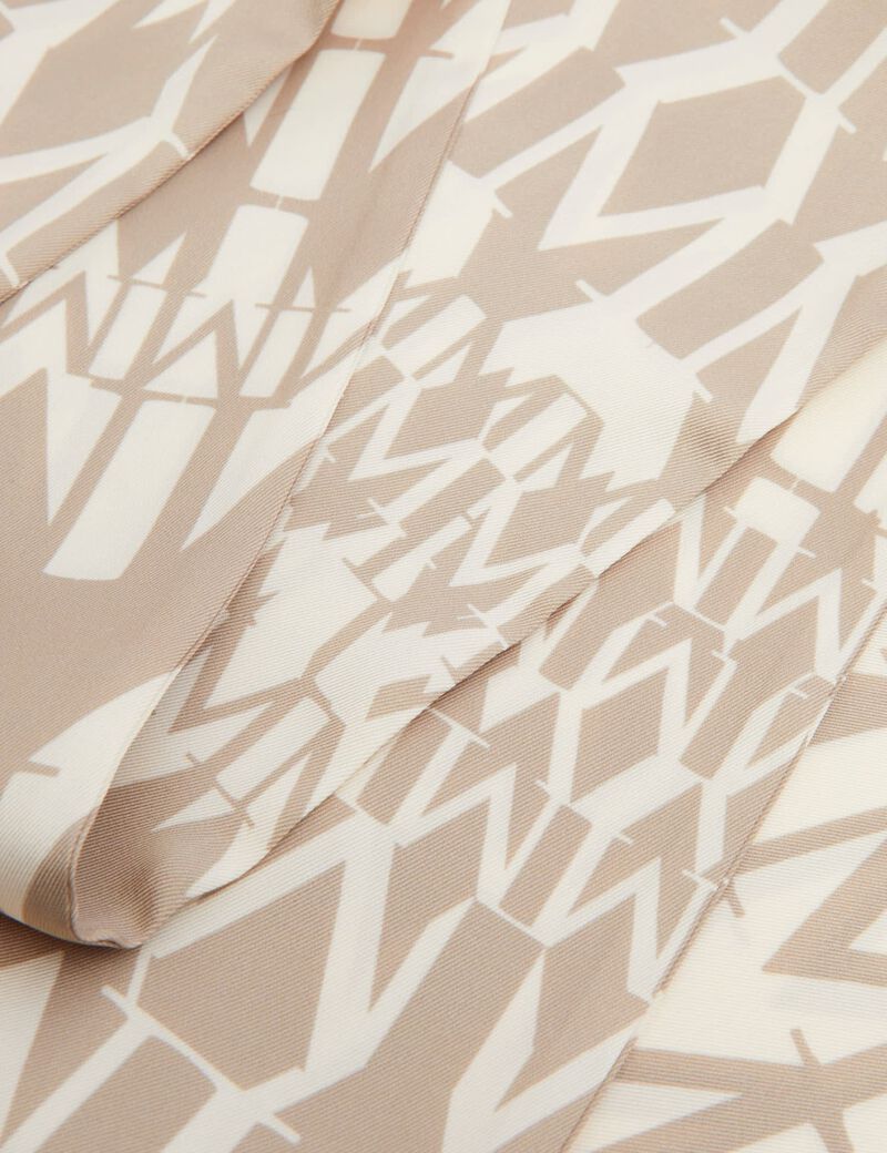 Printed monogram foulard