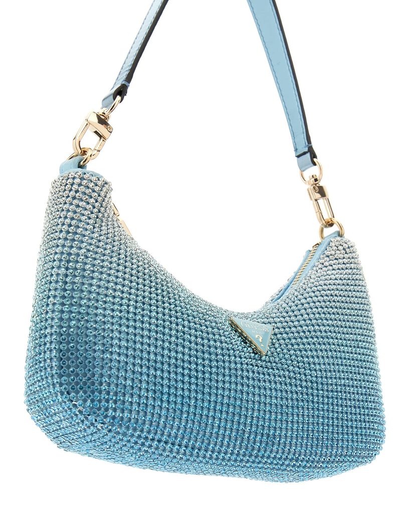 guess zalina rhinestone mini shoulder bag