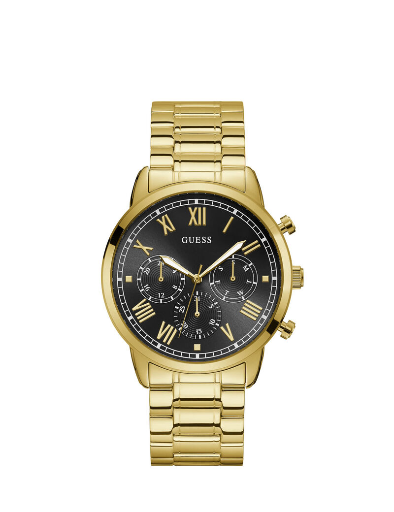 Black And Gold Multifunction Watch