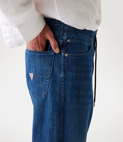 Linen-blend joggers