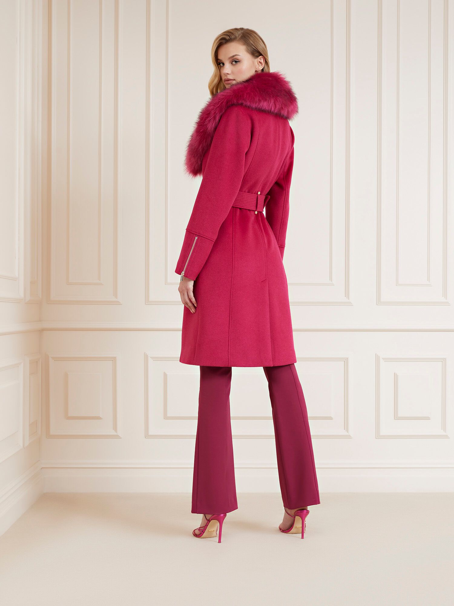 Mink discount wool coat