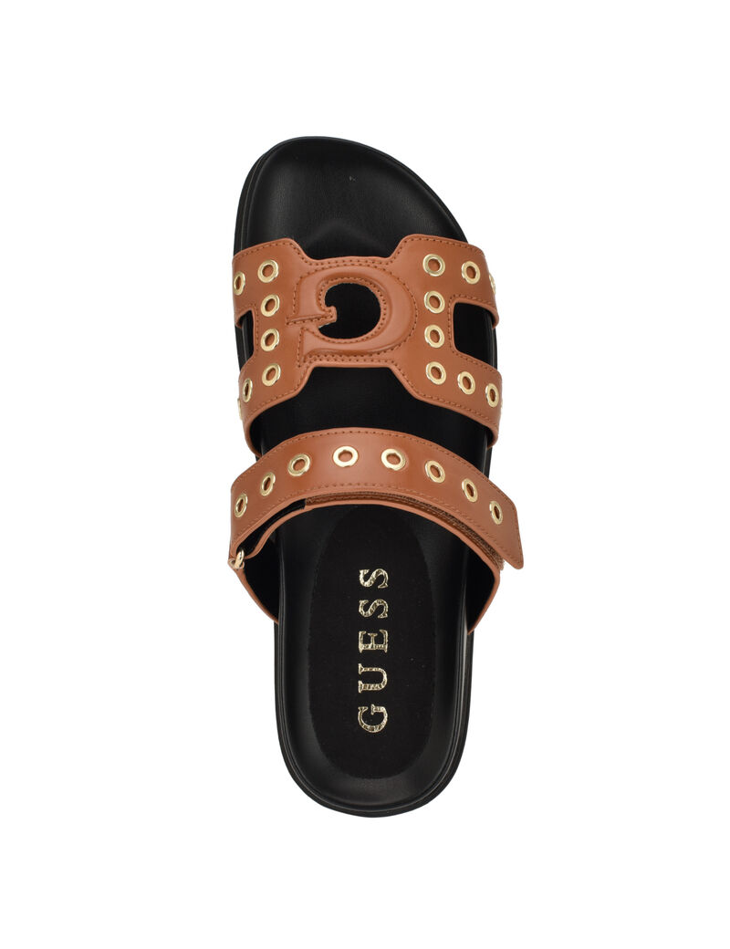 Fashie Slip On Double Strapped Footbed Sandal