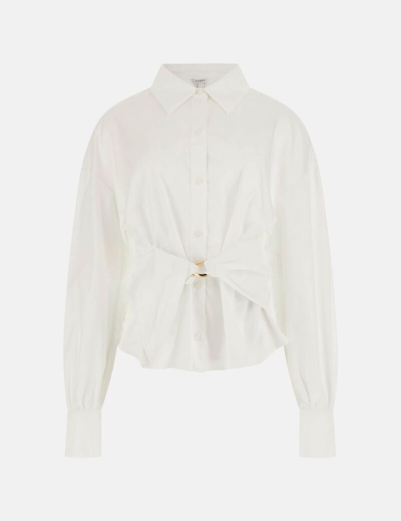 Wrap up stretch blouse