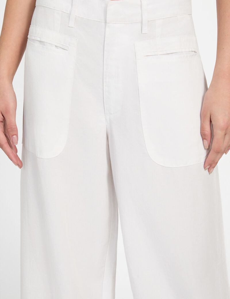 Wide leg linen pants