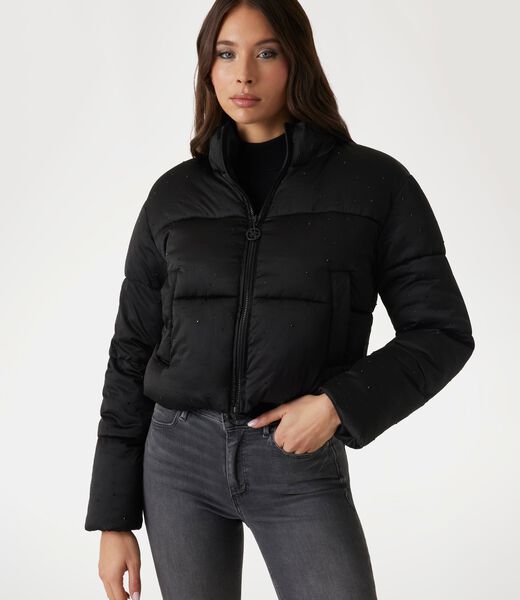 Rhinestone puffer jacket
