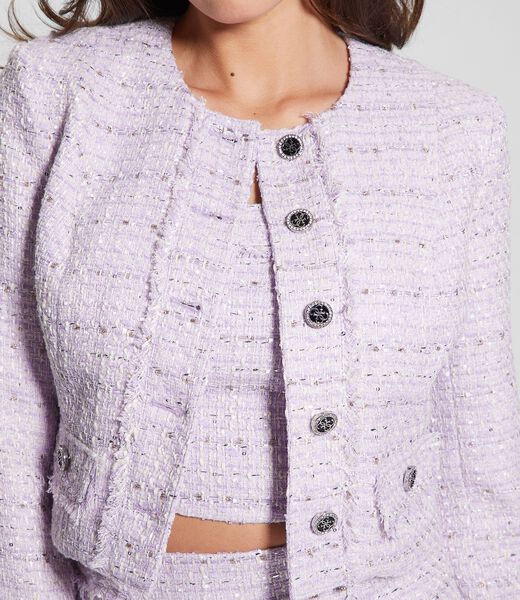 Tweed crop blazer