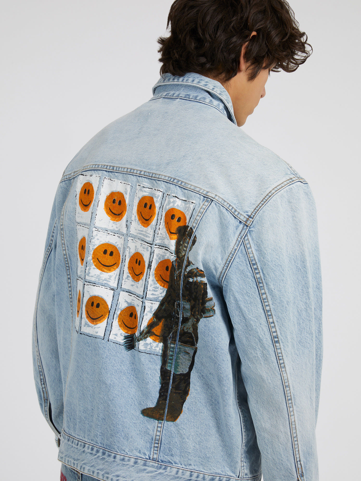 Guess graffiti denim jacket clearance