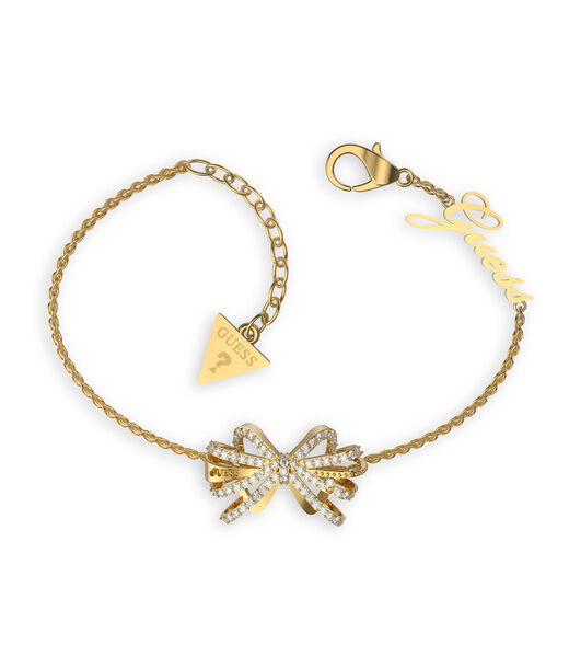 Bow Crystal And Logo Charm Bracelet