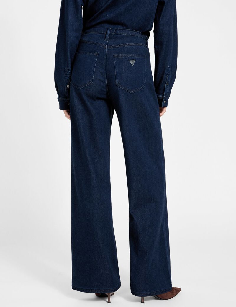 Wide-leg lyocell jeans