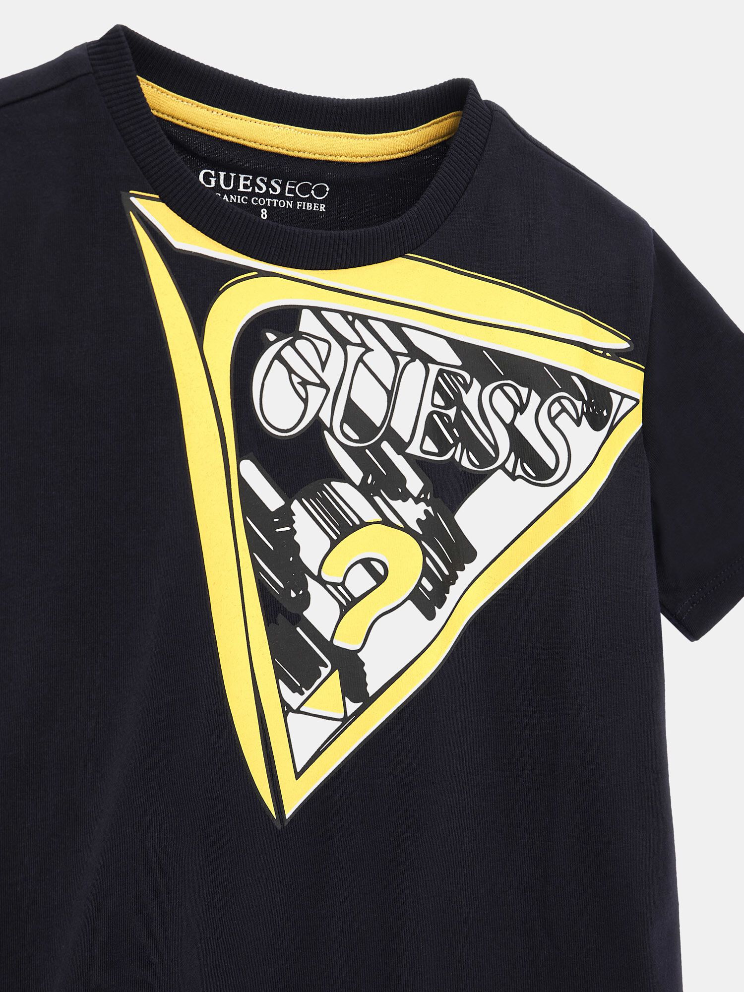 Black and yellow guess shirt on sale