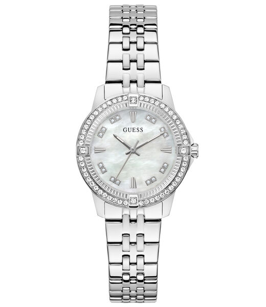Ladies Silver Tone Round Analog Watch