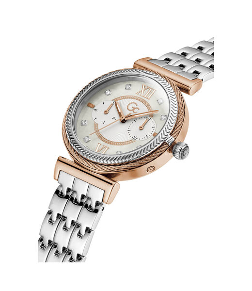 Gc Silver And Rose Gold Ladies Watch