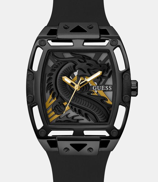 Analogue watch with dragon detail