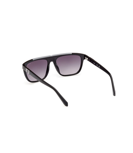 Injected Sun Glasses M Shiny Black Gradient Smoke