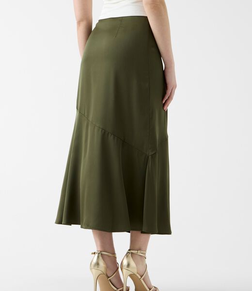 Satin midi skirt