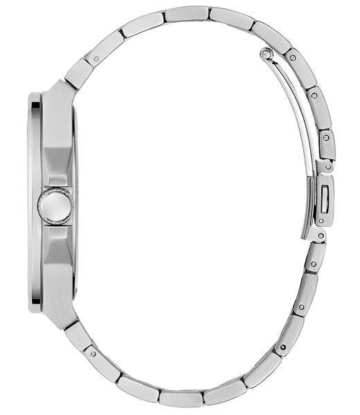 guess mens 2 tone silver tone analog watch
