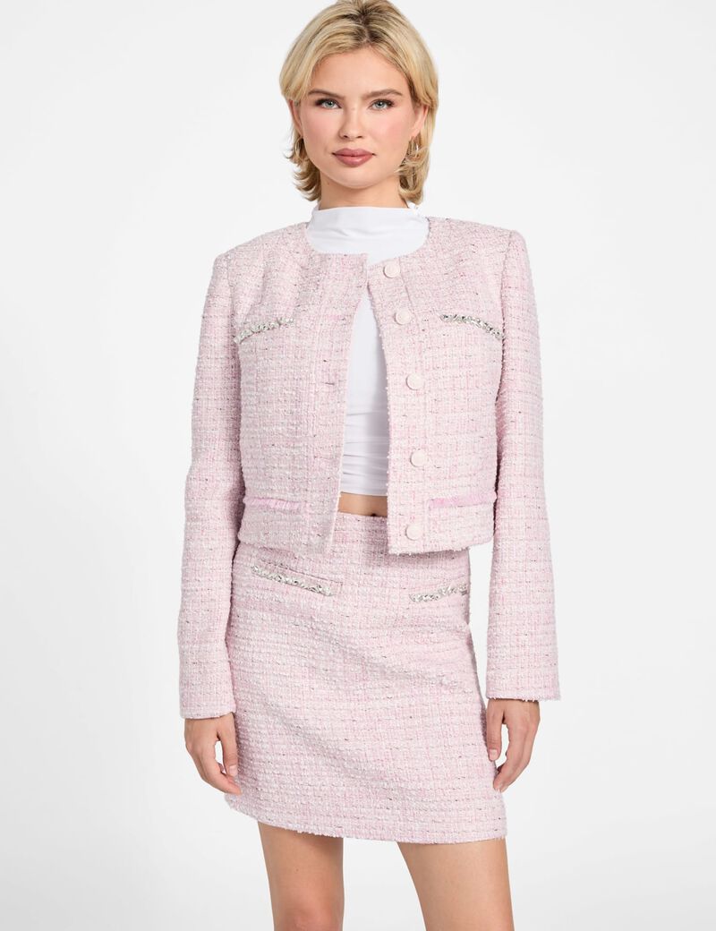 Wool-blend tweed jacket