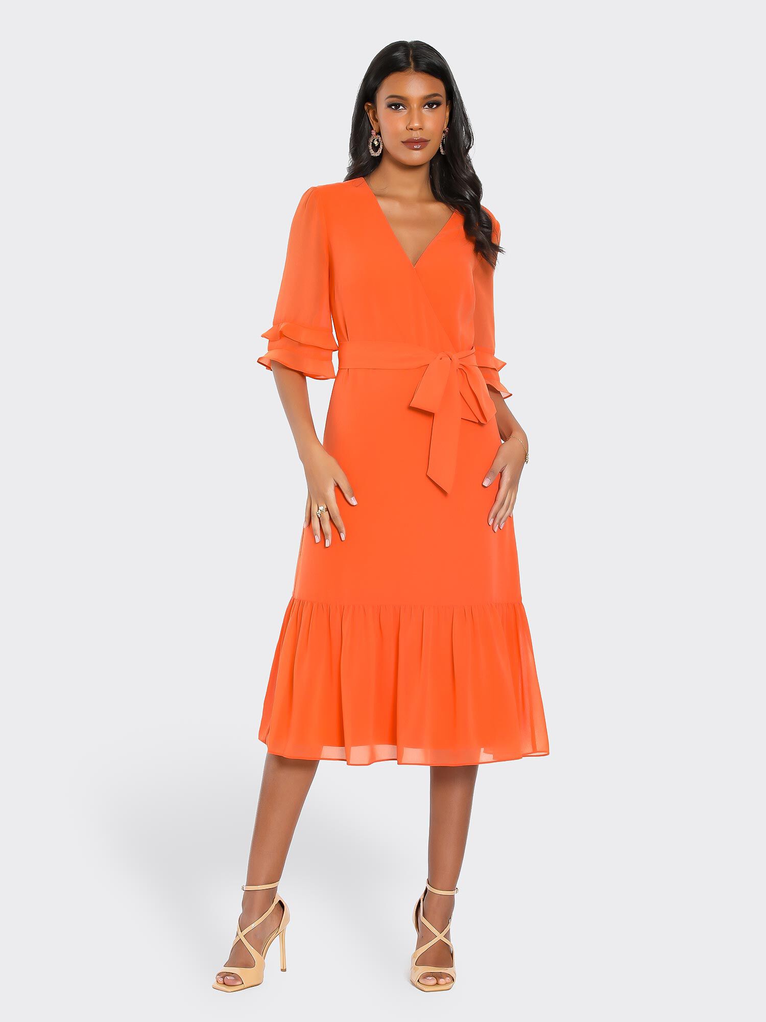 Shop GUESS Online Ruffle Dress