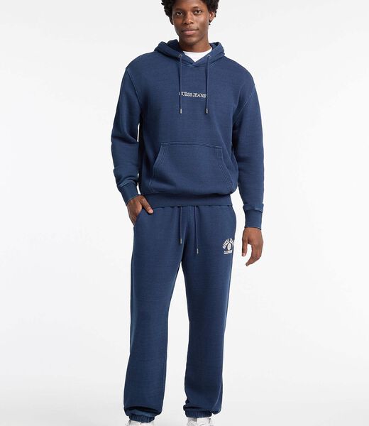 Embroidered logo hooded sweatshirt