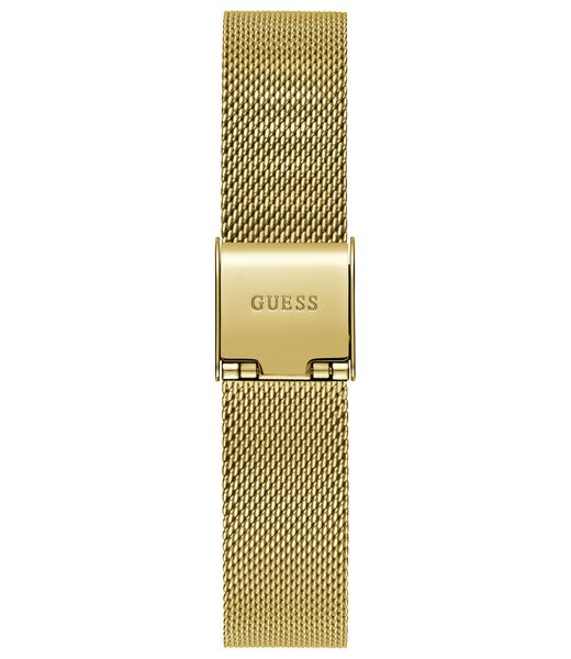 ساعة شبكية كوارتز تناظرية ذهبية اللون