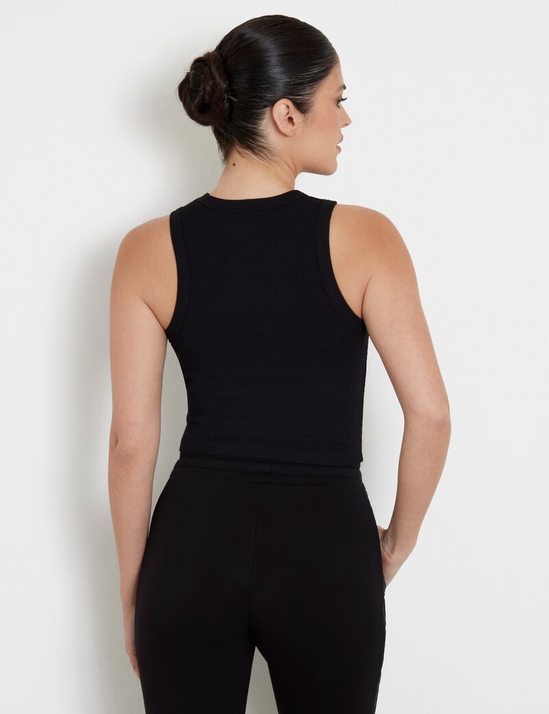 Rib knit crop tank top