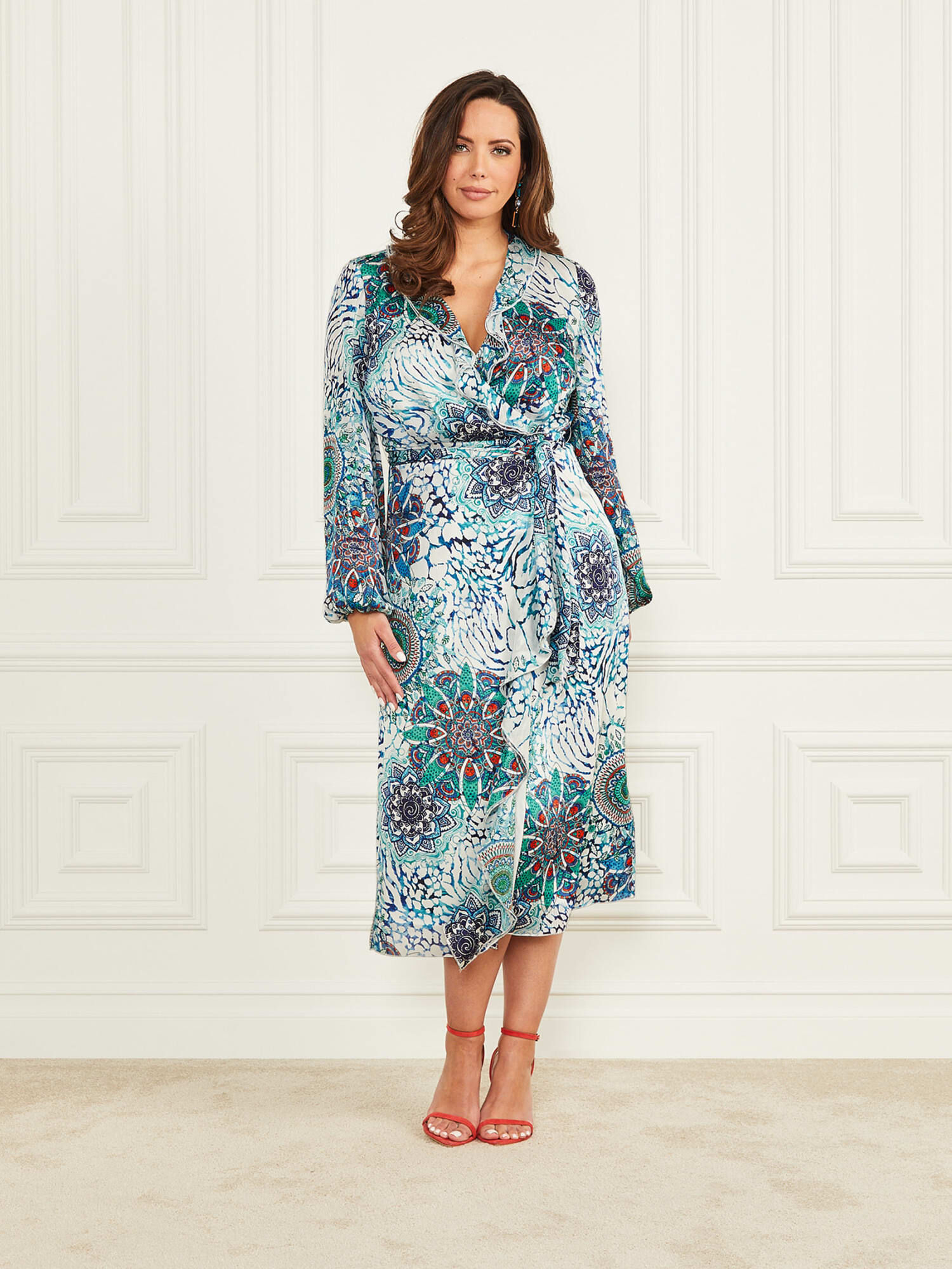 Shop GUESS Online Marciano floral print long dress