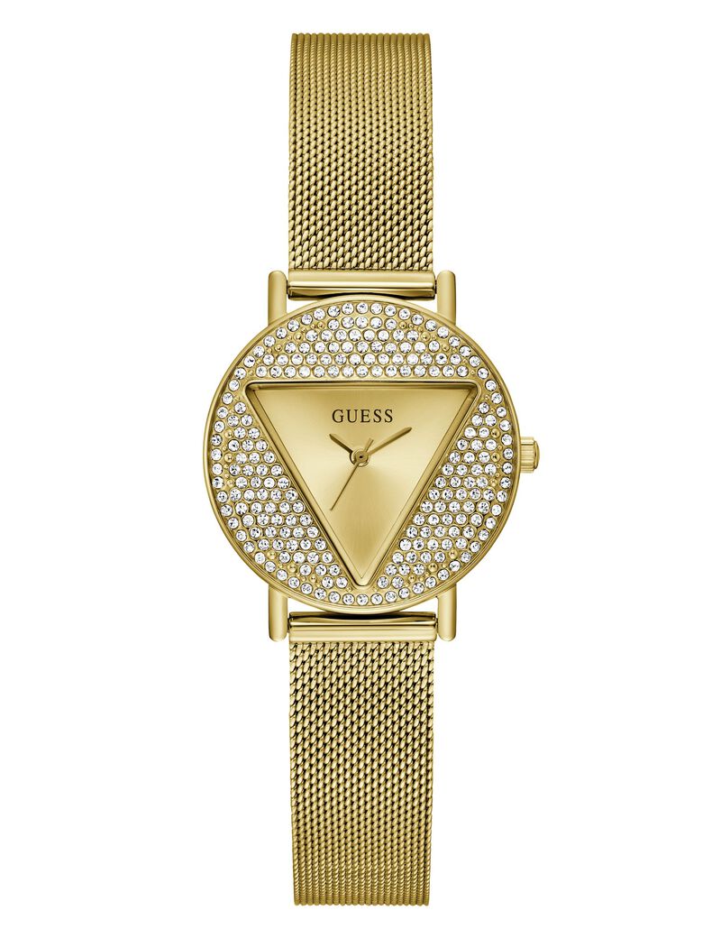 Gold Tone Quartz Analog Mesh Watch