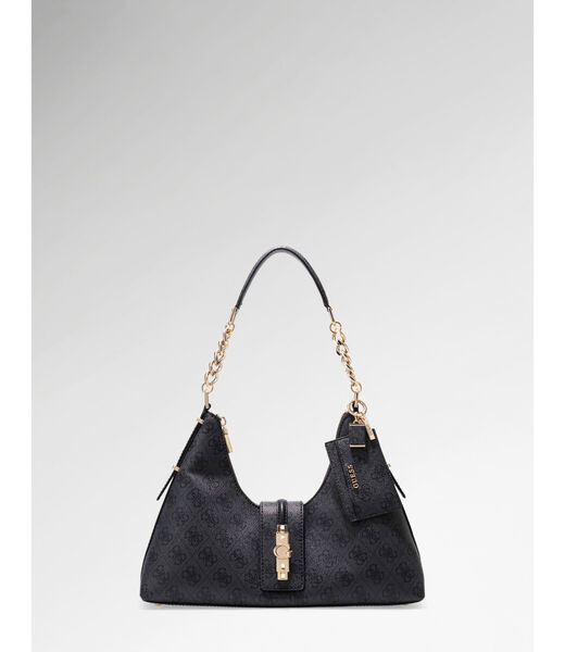 guess yvonne logo hobo bag