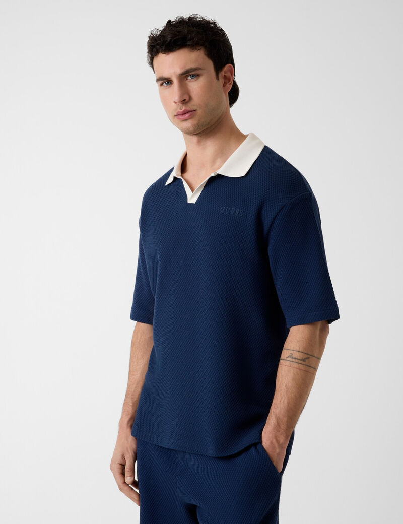 guess triangle logo polo