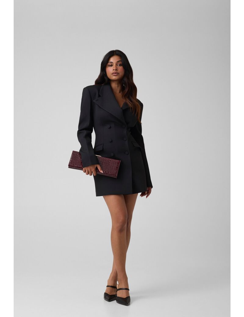 guess double breast belted dress