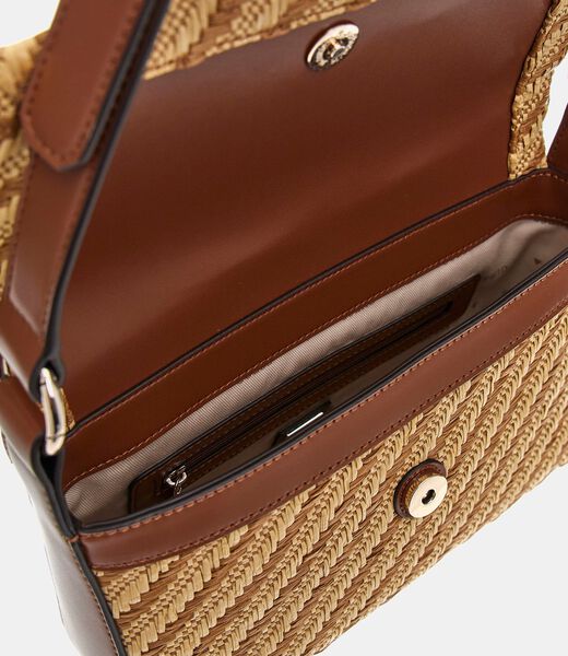 Simona raffia mini shoulder bag