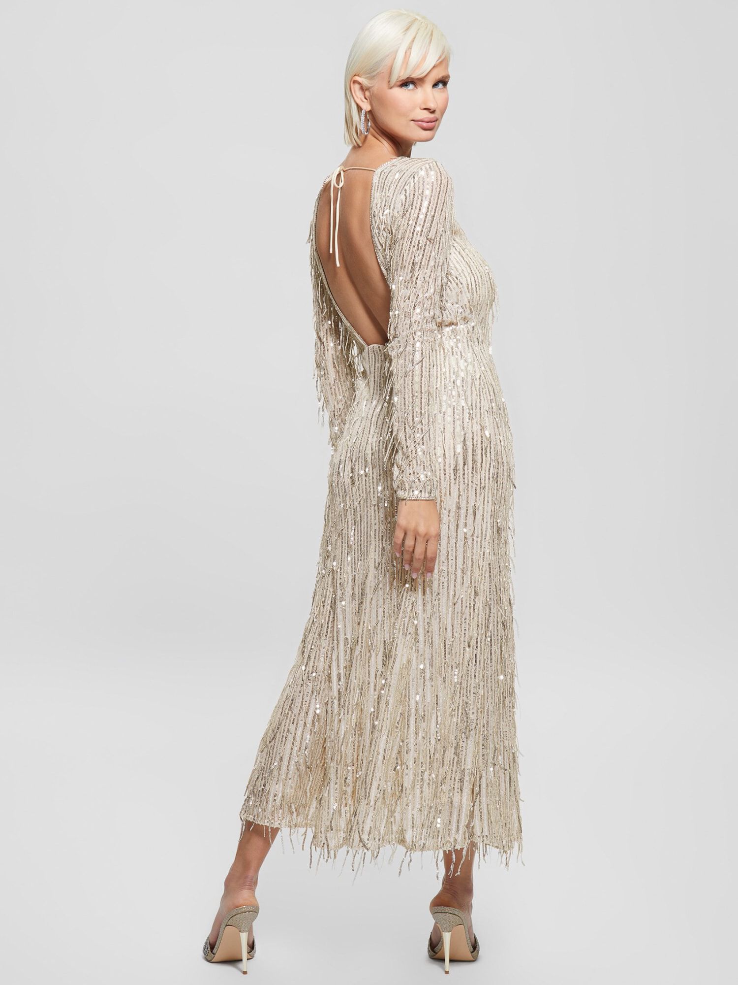 Guess fringe dress top