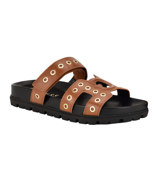 Fashie Slip On Double Strapped Footbed Sandal