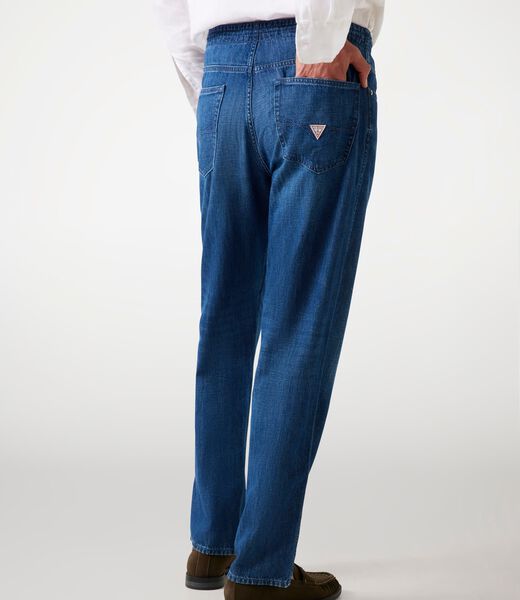 Linen-blend joggers